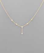 Crystal Link Y-Chain Necklace
