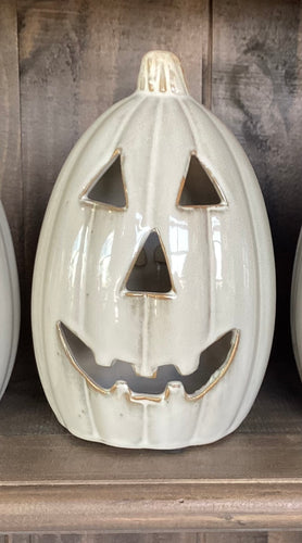 Ceramic Jack-O-Lantern Tall