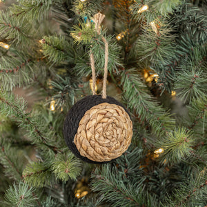 Black Stripe Rope Ornament