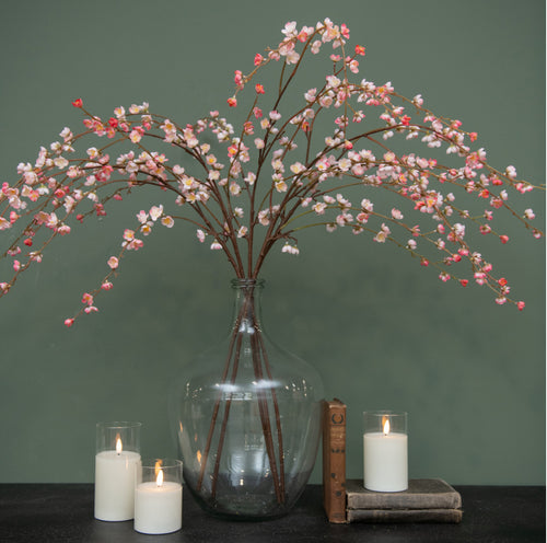 Pink & White Plum Blossom Spray