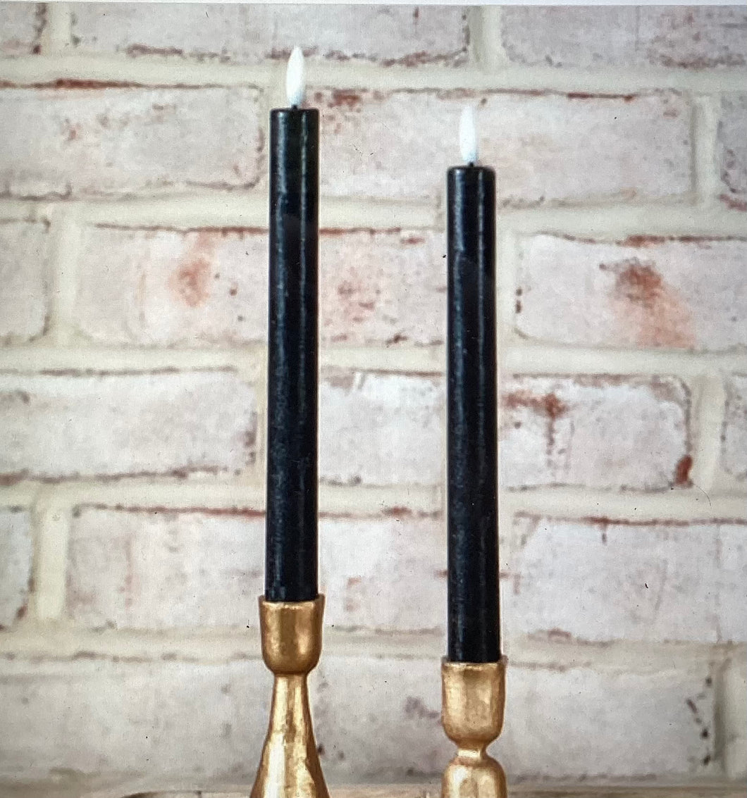 Black Taper Candle Set