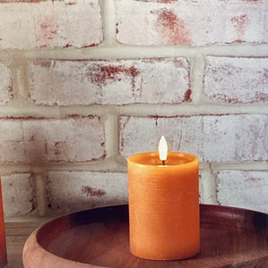 4" Orange Pillar Candle