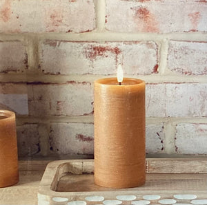 6" Caramel Pillar Candle