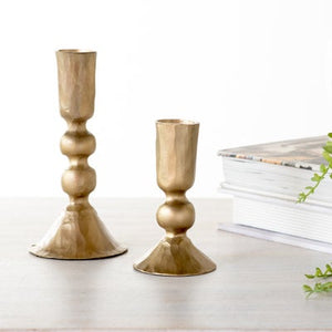 Gold Candle Holders S/2