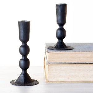 Black Candle Holders S/2