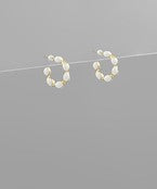 Small Color Ball Hoop Earrings