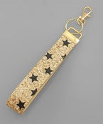 Black and Gold Star Keychain