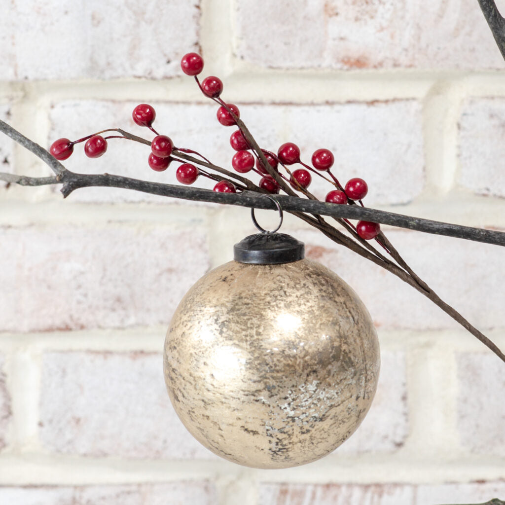 Gold Glass Ball Ornament