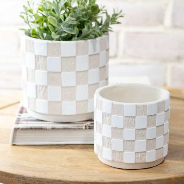 Weave Pattern Planters S/2