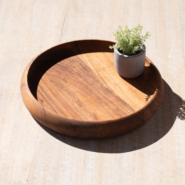 Rounded Wood Tray