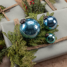 Load image into Gallery viewer, Blue Glass Ornament