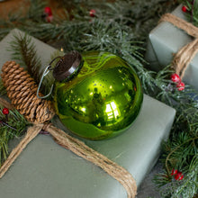 Load image into Gallery viewer, Green Glass Ornament