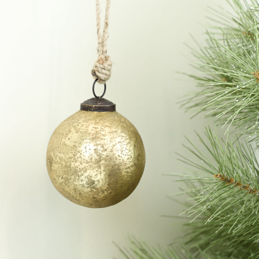 Antique Gold Ball Ornament