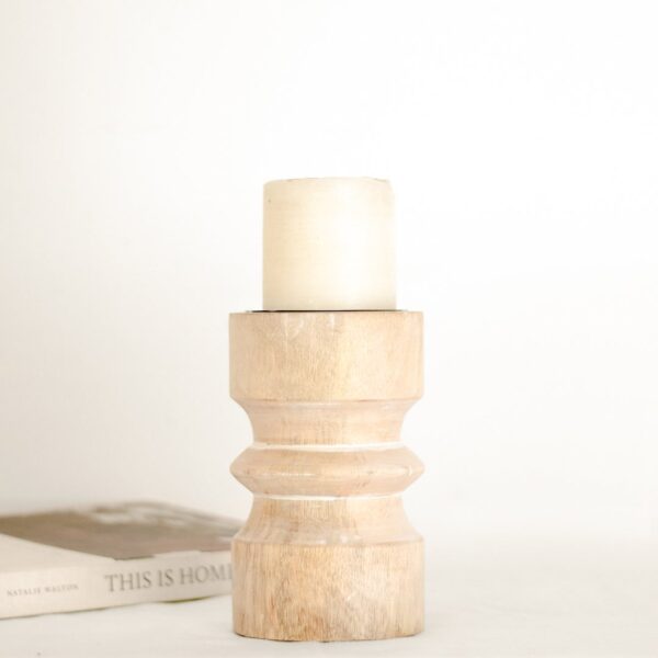 Mango Wood Candle Holder – The Cotton Mill Mercantile