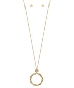 Disco Ball Circle Long Necklace