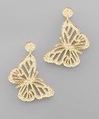 Glitter Acrylic Butterfly Earrings