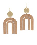 Double Arch Wood Earrings