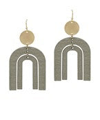 Load image into Gallery viewer, Double Arch Wood Earrings