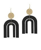 Load image into Gallery viewer, Double Arch Wood Earrings