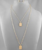 Rectangle Layer Necklace