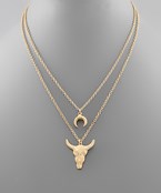 Load image into Gallery viewer, Bull Layer Necklace