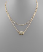 Load image into Gallery viewer, Stone Layer Necklace
