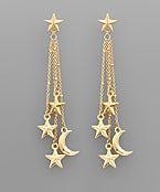 Star and Moon Earrings