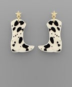 Load image into Gallery viewer, Animal Print Boot Earrings