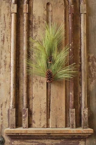 Long Needle Pine Spray w/Cone