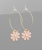 Flower & Circle Earrings