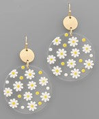 Daisy Disk Earrings