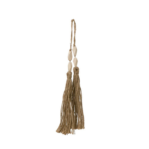 Paulownia Wood & Jute Tassel