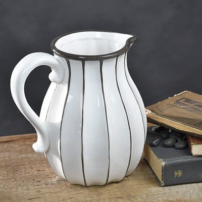 Grey & White Pitcher